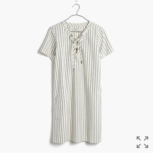 Madewell Harbor Lace Up Shift Dress
